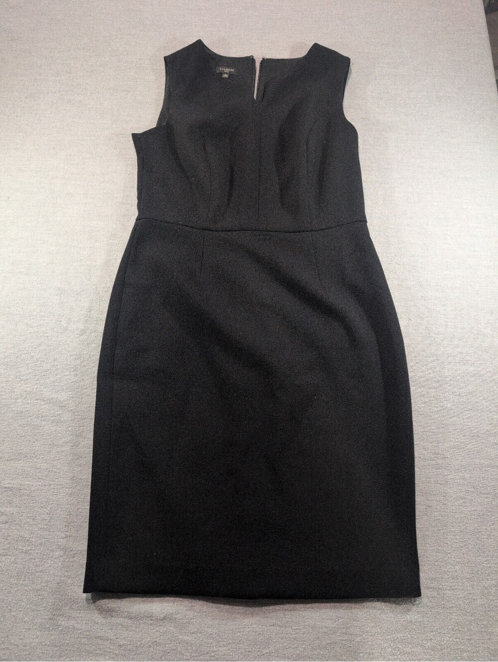 Talbots Petites black sleeveless sheath dress